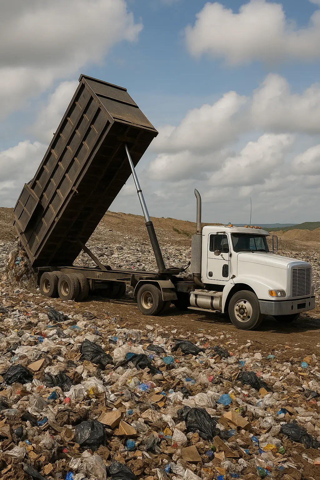 20250909 1731 landfill trucks in action gen 01k4qrd3myfsxr5hnjjnttqrwm